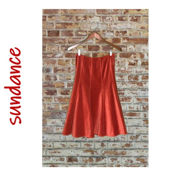 Sundance red velvet skirt - Picture 1 of 6